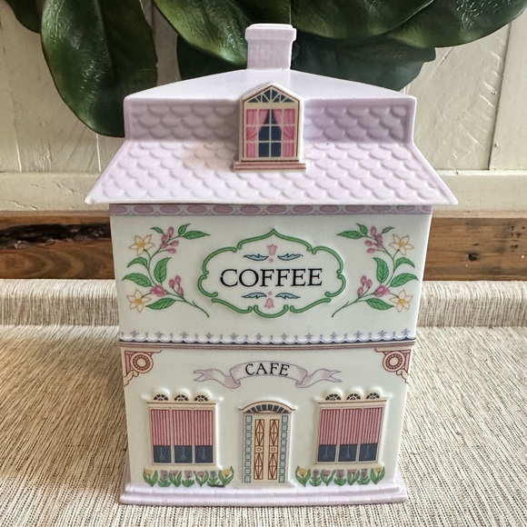 Lenox Other - Lenox Spice Village Floral Coffee Canister with Purple Roof